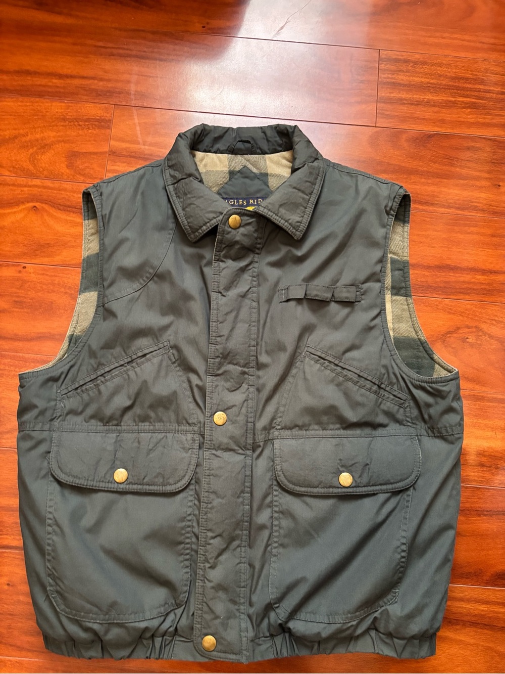 Men's Dark Green Utility Vest Jacket